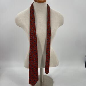Vintage Christian Dior burnt orange patterned tie